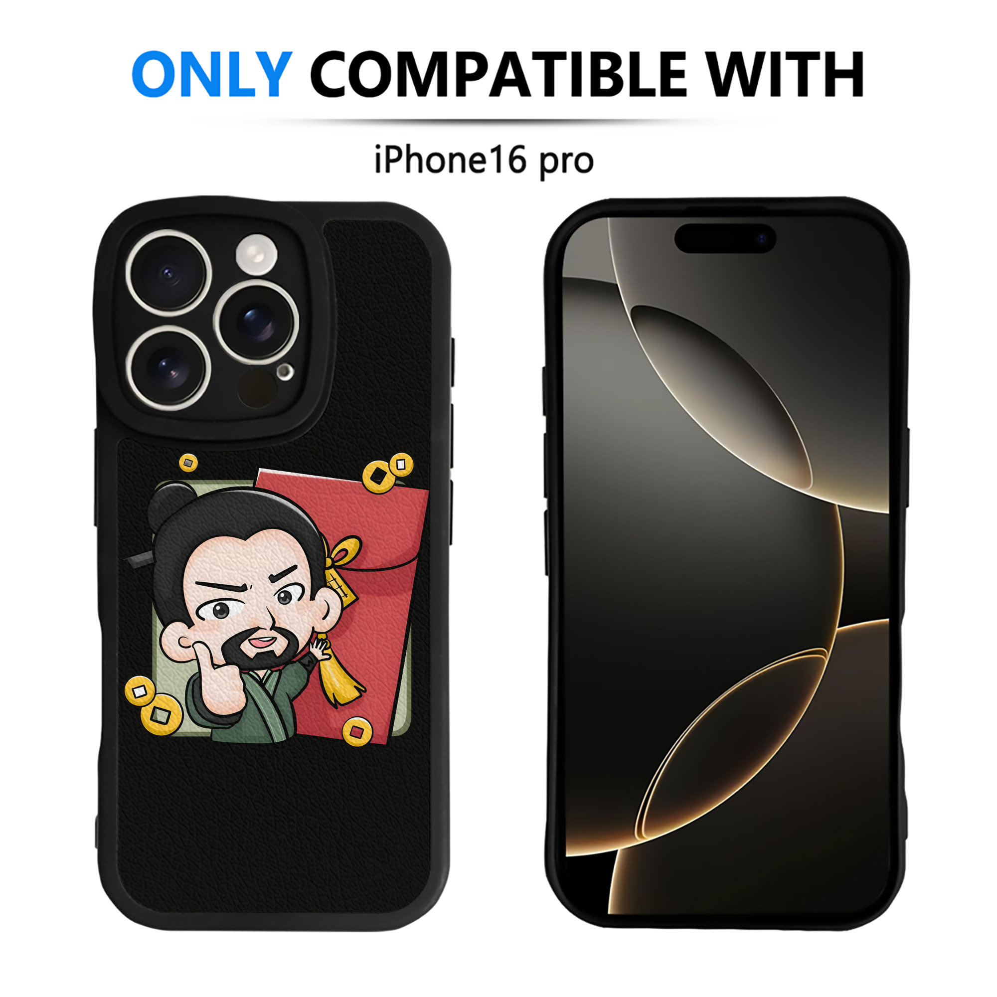 （画像用） Ne Zha 2 ナタ 魔童の大暴れ 【iPhone 16シリーズ対応】シリコンスマホケース（レザー調） 材質：シリコン